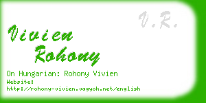 vivien rohony business card